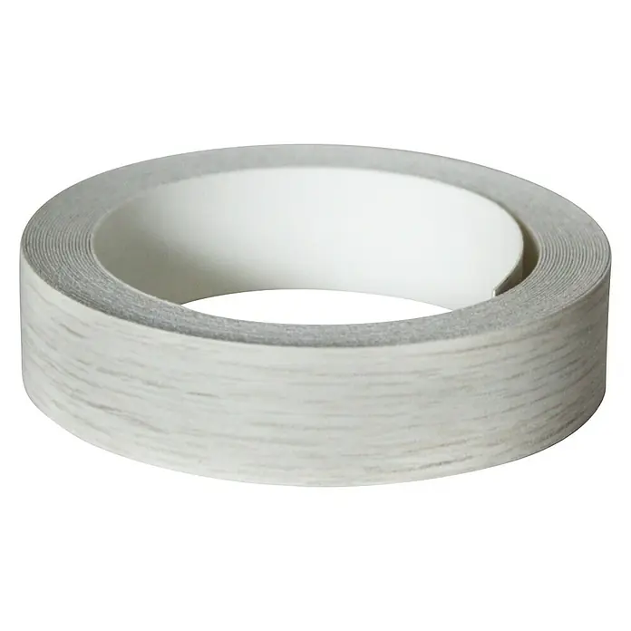 Kantoflex Umleimer - Canyon White, 5 m x 19 mm - Rolle mit Furnierkantenband für Möbelreparaturen, ideal zum Ausbessern von beschädigten Kanten. Eine praktische Lösung für die Möbelpflege.