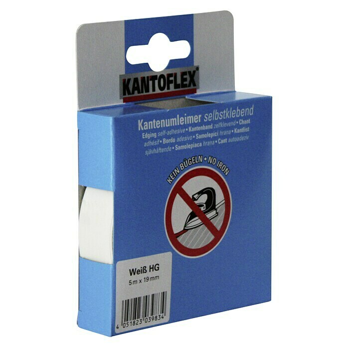 Kantoflex Umleimer (Weiß Hochglanz, L x B: 5 m x 19 mm)