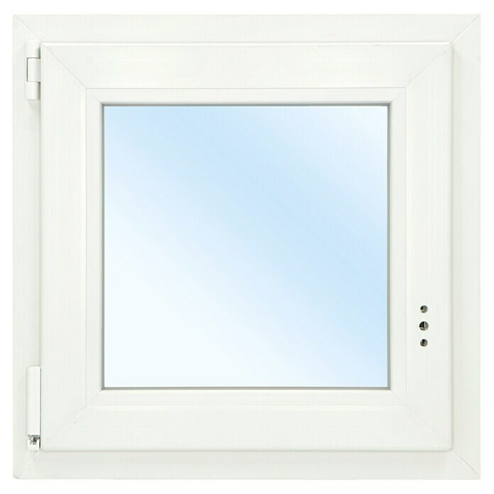 Solid Elements Kunststofffenster Eco Line (B x H: 60 x 60 cm, DIN Anschlag: Links, Weiß)