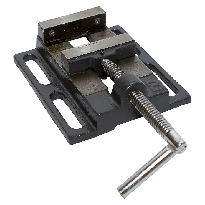 Scheppach Tischbohrmaschine DP16 SL - 550 W, 510 U/min - 2.430 U/min, Spannweite Bohrfutter: 3 mm - 13 mm - Eine Graue Schraubstock Vorrichtung für Präzisionsarbeiten, ideal für Werkstatt und Handwerk, robust und vielseitig.