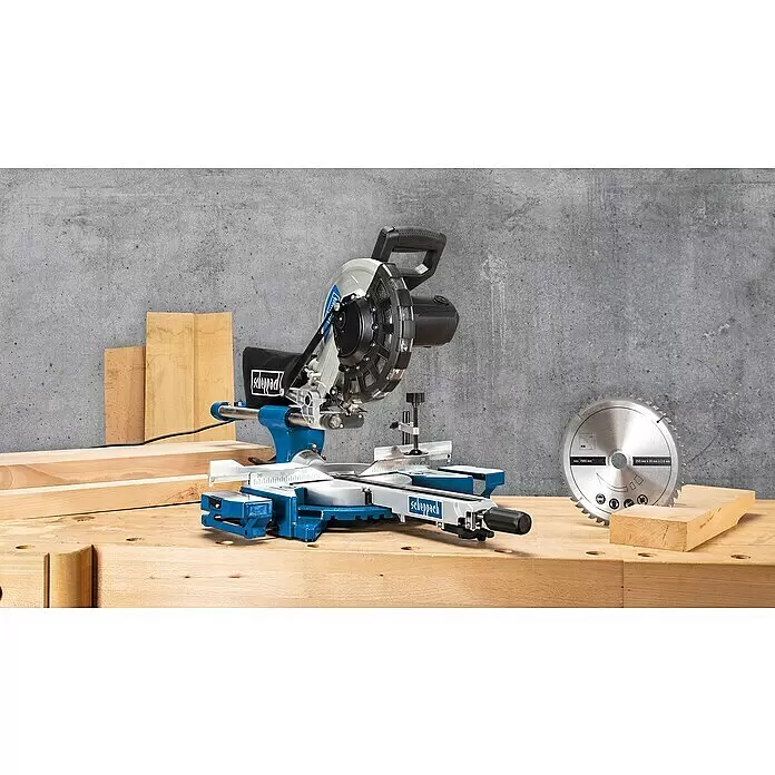 Scheppach Kappzugsäge HM 254 - 2.000 W, Durchmesser Sägeblatt: 255 mm, 4.500 U/min - Stimmungsaufnahme