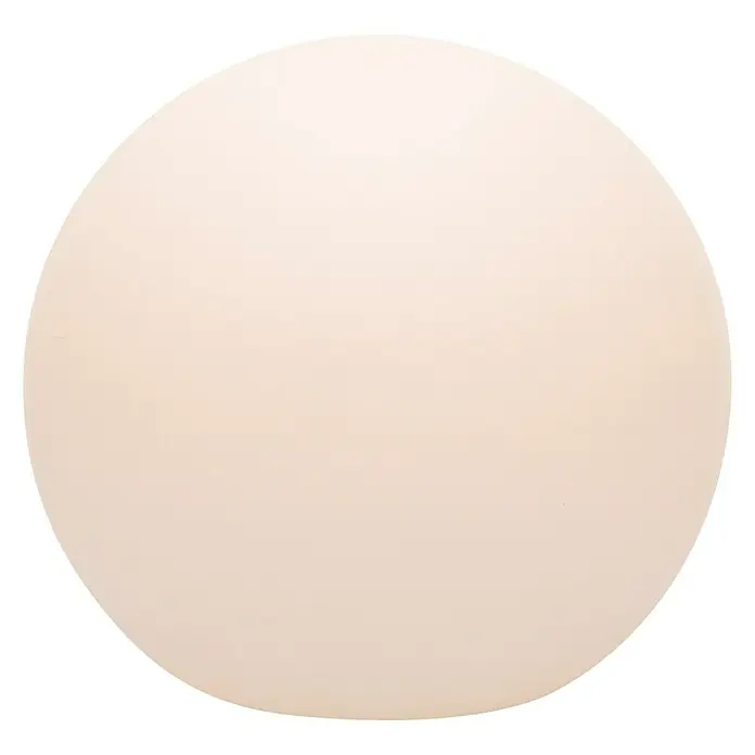 8 Seasons Design Shining Dekoleuchte rund Globe - 9 W, Weiß, Durchmesser: 40 cm - Nahaufnahme einer runden, elfenbeinfarbenen Oberfläche mit gleichmäßiger Textur und subtilen Farbverläufen, ideal als Hintergrund.