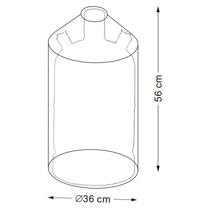 Kingstone Schutzhülle GasflacheØ x H: 36 x 56 cm, Schwarz, Polyester Sketch