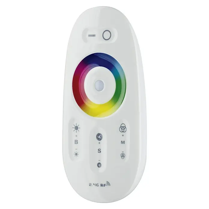 Paulmann MaxLED Controller Function MaxLED - B x H: 110 x 20 mm, Weiß - Weisse Fernbedienung zur Steuerung von intelligenten LED-Leuchten mit Farbrad, Helligkeits-, Geschwindigkeits- und Moduseinstellungen.