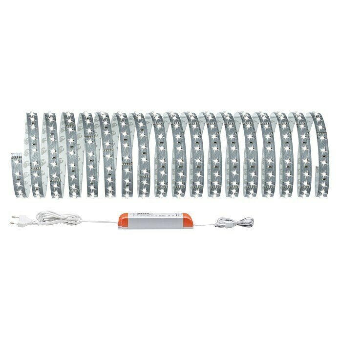 Paulmann MaxLED 500 LED-Band Function Tageslichtweiß Basisset (L x H: 10 m x 3 mm, Silber)