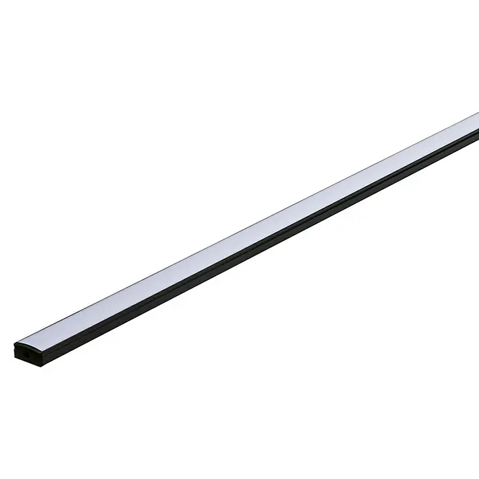 Paulmann Profil Diffusor Base Profil - L x H: 1 m x 9 mm, Schwarz - Schwarze LED-Leiste mit weißer Lichtfläche, ideal für moderne Beleuchtungslösungen und stilvolle Akzente im Innenbereich.