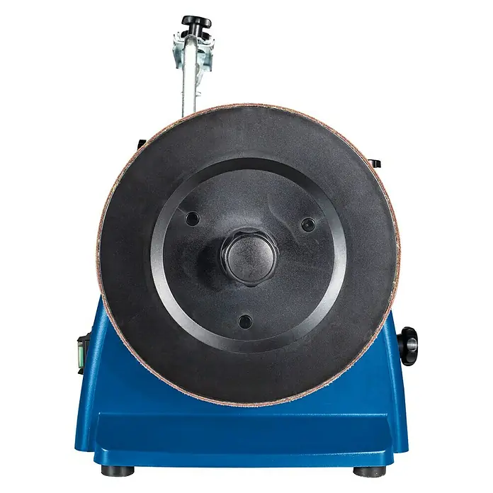 Scheppach Nass-Schleifmaschine TiGer 2000 S - 120 W - Bild einer Tormek T-4 Nassschleifmaschine. Ideal zum Schärfen von Werkzeugen mit Präzision und Kontrolle. Robuste Bauweise für lange Lebensdauer.