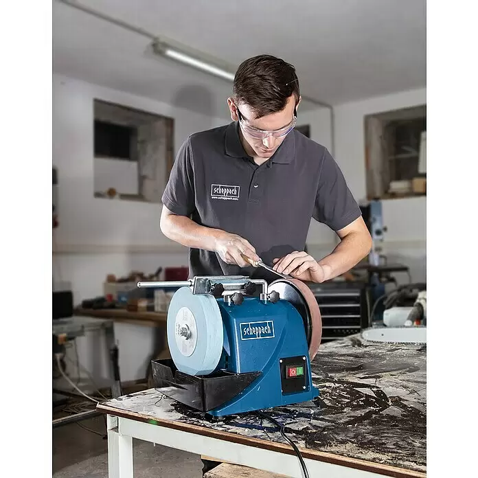 Scheppach Nass-Schleifmaschine TiGer 2000 S - 120 W - Anwendungsbeispiel