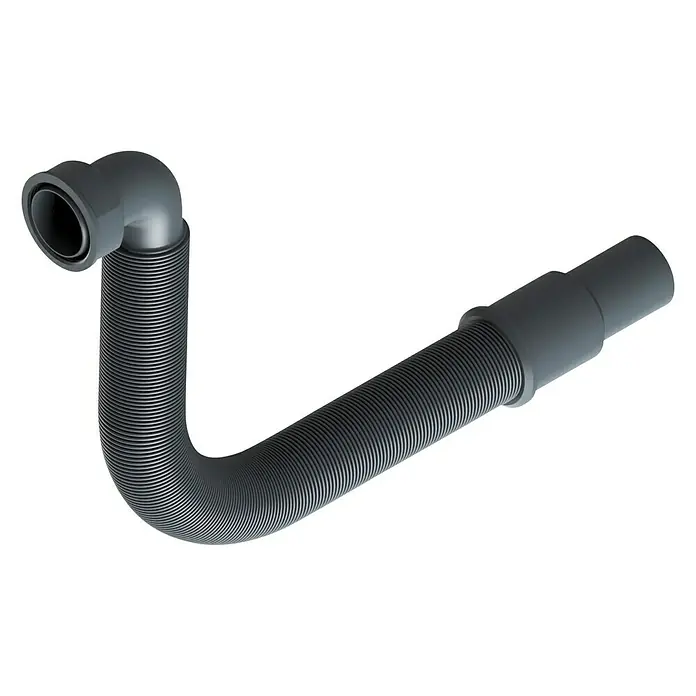 Admiral Verlängerungsschlauch - Kunststoff, Länge: 53 cm - Flexibler Siphon mit Winkelstück.