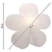 8 Seasons Design Shining Dekoleuchte Flower (9 W, Weiß, Durchmesser: 60 cm)