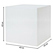 8 Seasons Design Shining Dekoleuchte Cube (9 W, Weiß, L x B x H: 43 x 43 x 43 cm)