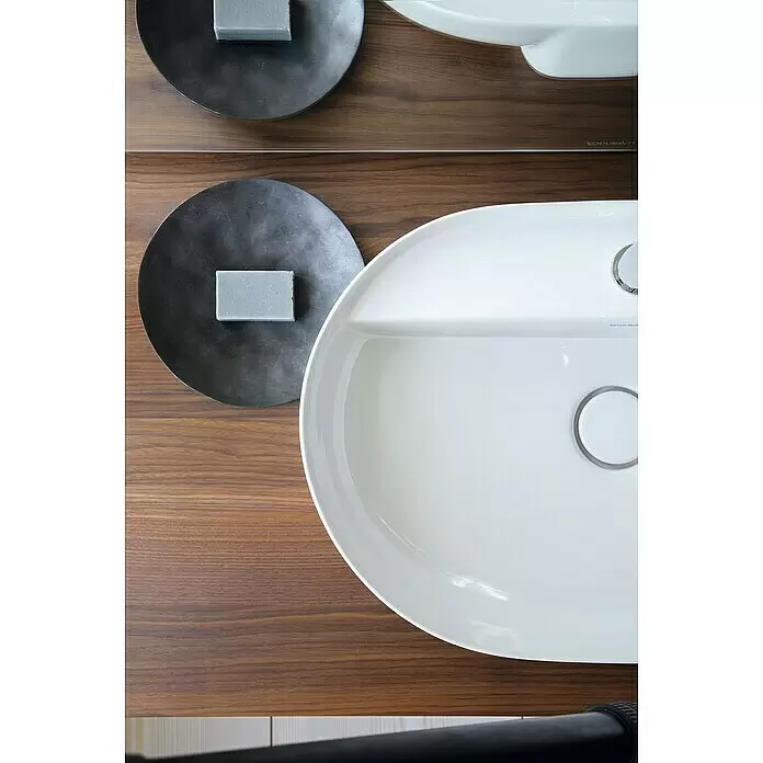 Duravit Luv Aufsatzwaschbecken - 80 x 40 cm, Ohne Spezialglasur, Hahnloch: Mitte, Ohne Überlauf, Weiß Seidenmatt - Stimmungsaufnahme