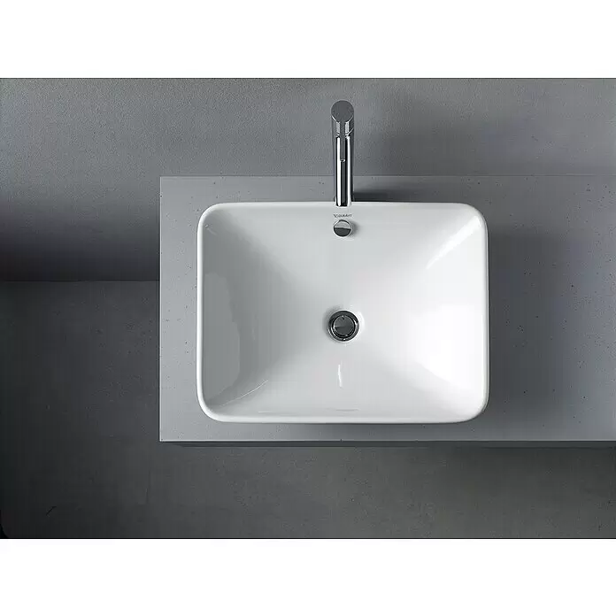 Duravit Bacino Aufsatzwaschbecken - 55 x 42 cm, Ohne Spezialglasur, Hahnloch: Ohne, Mit Überlauf, Weiß - Stimmungsaufnahme
