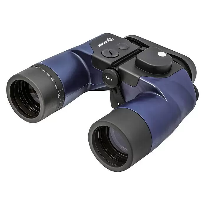 Talamex Prismáticos - x 7, Diámetro objetivo: 50 mm, Con brújula - Prismáticos Talamax azules y negros con prismas BAK 4.