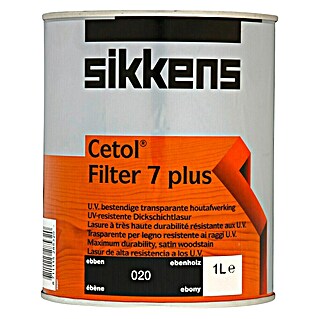 Sikkens Lazura za les Cetol Filter 7 plus (Ebenovina, 1 l, Svilnati sijaj)