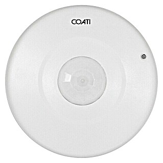 Coati Detector de movimiento por infrarrojos techo (Alcance: 10 m, Rango de detección: 360 °, Blanco)