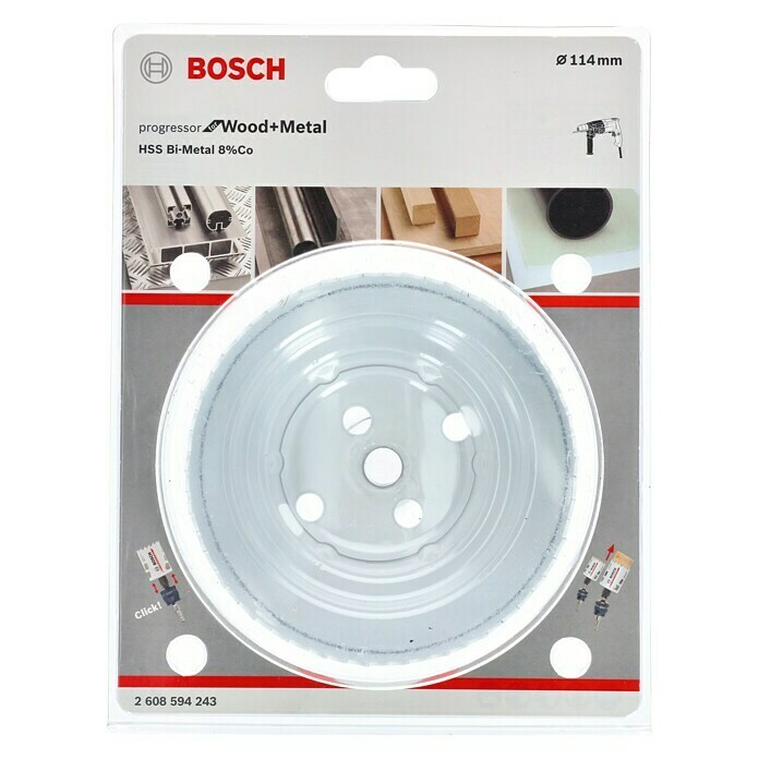 Bosch Professional Lochsäge progressor Wood+Metal (Durchmesser: 114 mm, HSS-Bimetall) | BAUHAUS