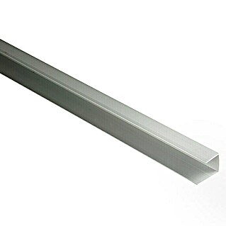 Kovalex U-Profil (Aluminium, Geeignet für: WPC-Terrassendielen, Silber, L x S: 2.500 x 24 mm)
