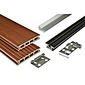 Kovalex WPC-Terrassenpaket (3,9 x 3 m, Braun, Mattiert)