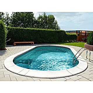 myPool Premium Stahlwand-Pool Ovalbecken (L x B x H: 525 x 320 x 120 cm, Weiß/Grau, 17 000 l)
