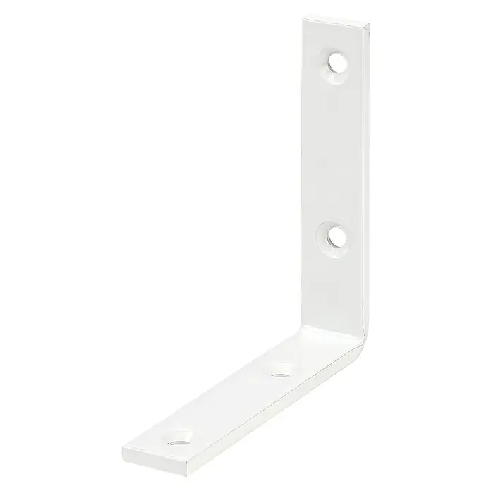 Stabilit Starker Winkel - 120 x 20 x 120 mm, Weiß, Stärke: 3 mm - Weißer Winkelverbinder mit Bohrlöchern. Ideal für Regale und Möbel. Stabile Konstruktion zur sicheren Befestigung.