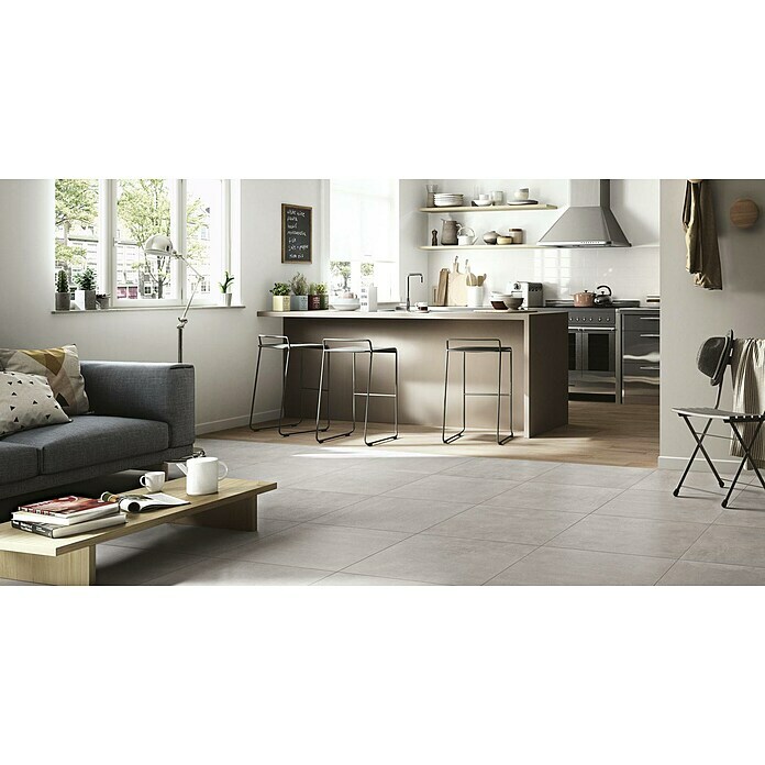 Marazzi Feinsteinzeugfliese Boston60 x 60 cm, Grau, Matt Mood Shot