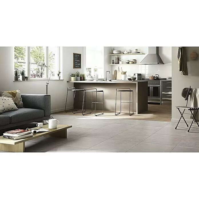 Marazzi Feinsteinzeugfliese Boston - 60 x 60 cm, Grau, Matt - Stimmungsaufnahme