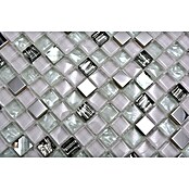 Mosaikfliese Quadrat Crystal Mix XCM M770 (30 x 30 cm, Weiß, Glänzend)