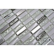 Mosaikfliese Crystal Mix XCM SM28 (30 x 30 cm, Weiß, Glänzend)