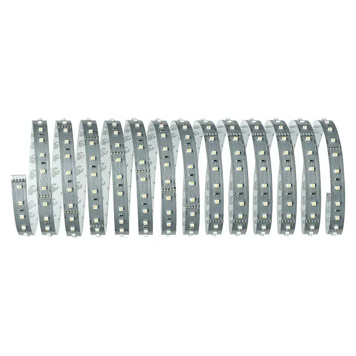 Paulmann MaxLED 500 LED-Band Function Basisset Warmweiß - L x H: 5 m x 3 mm, Silber, Warmweiß - Eine Rolle LED-Streifen mit Kleberückseite, perfekt für die indirekte Beleuchtung und zur Akzentuierung von Wohnräumen.