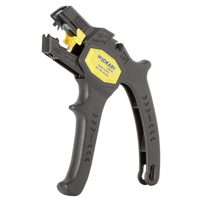 Jokari Abisolierzange Super 4 plus - Geeignet für: 0,2 - 6 mm² Kabelquerschnitt - JOKARI Super 4 plus Abisolierzange, ein hochwertiges Werkzeug zum präzisen Abisolieren von Kabeln. Made in Germany, Artikelnummer 20050.