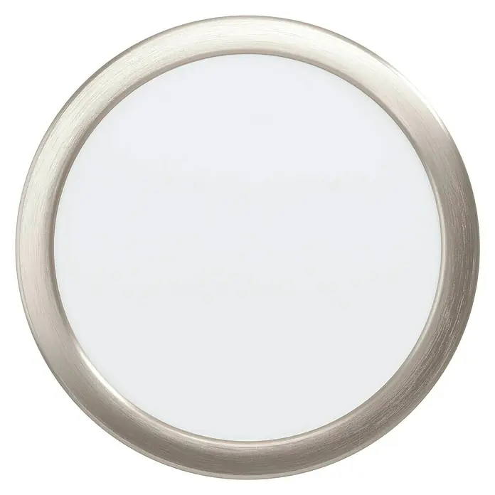 Eglo Fueva 5 Downlight empotrable LED redondo - 16,5 W, Ø x Al: 21,6 x 2,1 cm, Blanco neutro - Plafón LED redondo con borde de níquel cepillado para una iluminación interior moderna y elegante.