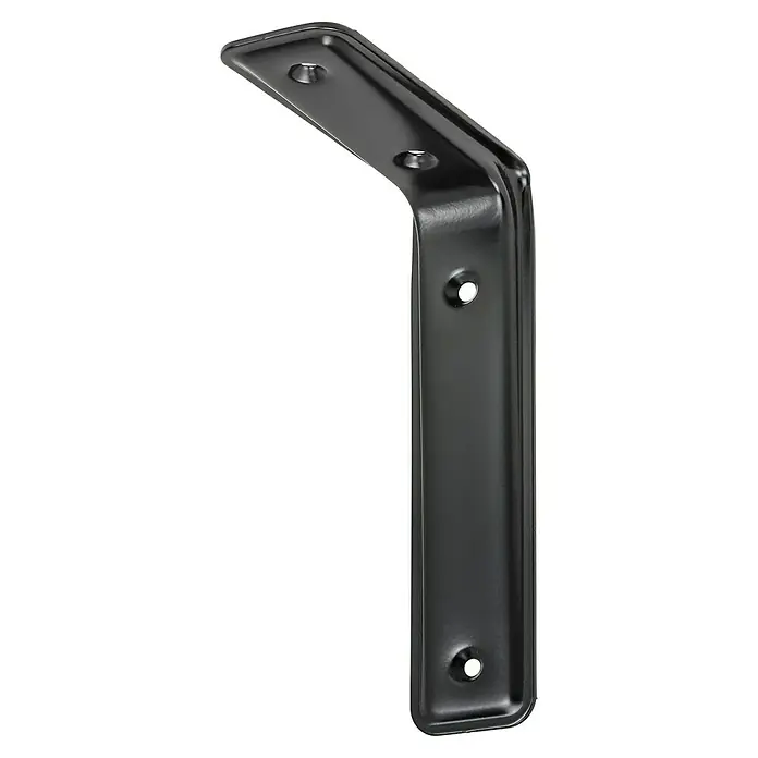 Stabilit Escuadra de estantería Design 3F - 315 x 40 x 200 mm, Carga soportada: 30 kg, Negro - Un solo soporte de estante negro robusto con orificios de montaje, perfecto para soportar estantes y otras superficies.