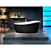 Ottofond Whirlpool Domani (180 x 85 cm, Sanitäracryl, Schwarz/Weiß, Silent) | BAUHAUS