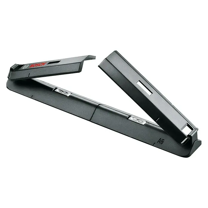 Bosch Akku-Tacker PTK 3,6 LI Office Set - 3,6 V, Klammertiefe: 4 mm - 10 mm - Das Bosch A5-Format-Multifunktionswinkel-Lineal ist ein praktisches Werkzeug für präzise Messungen und Winkelbestimmungen bei Bau- und Renovierungsprojekten.