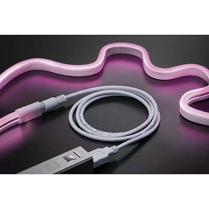 Paulmann LED-Band Neon Colorflex USB Strip - Länge: 1 m, Lichtfarbe: Blau - Stimmungsaufnahme