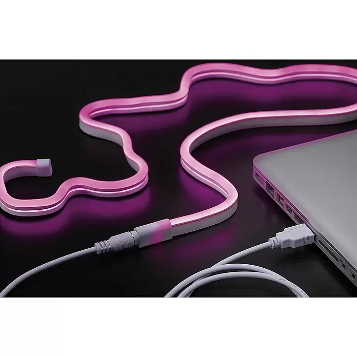 Paulmann LED-Band Neon Colorflex USB Strip - Länge: 1 m, Lichtfarbe: Blau - Stimmungsaufnahme