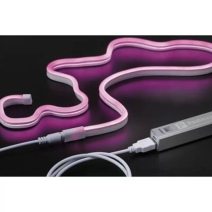 Paulmann LED-Band Neon Colorflex USB Strip - Länge: 1 m, Lichtfarbe: Blau - Stimmungsaufnahme