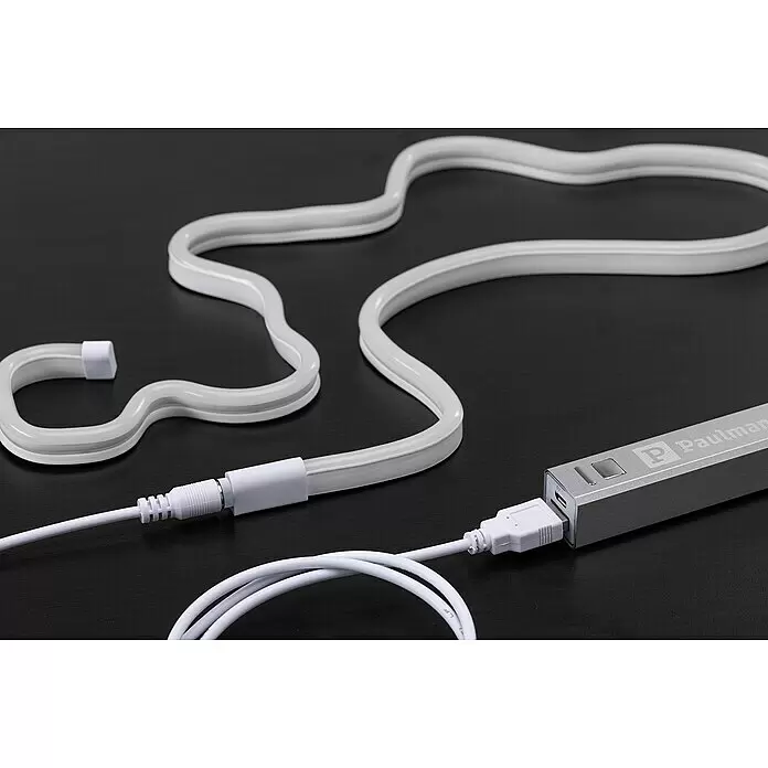 Paulmann LED-Band Neon Colorflex USB Strip - Länge: 1 m, Lichtfarbe: Blau - Detailaufnahme