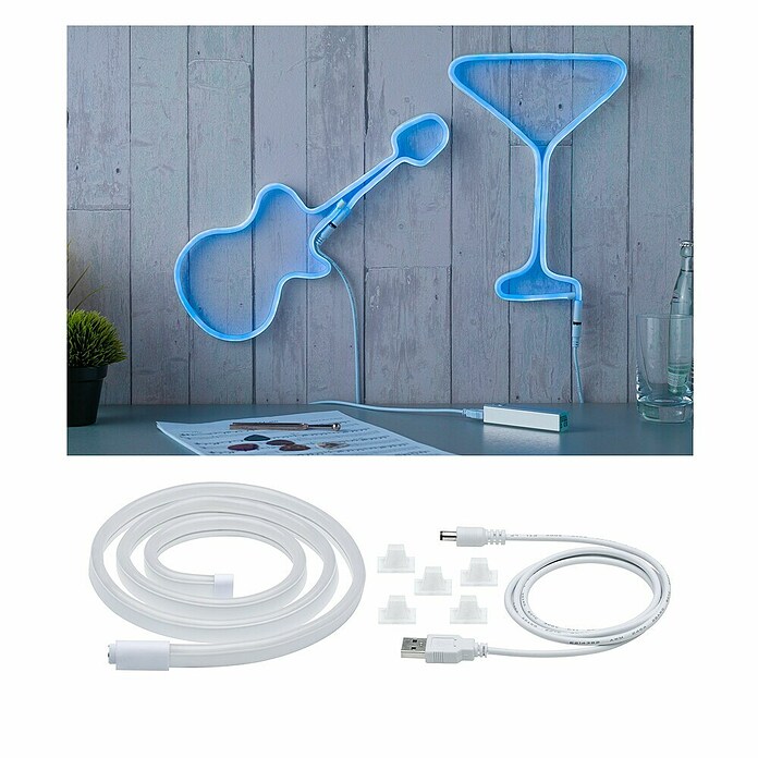 Paulmann LED traka Neon Colorflex USB  (Duljina: 1 m, Boja svjetla: Plave boje) | BAUHAUS
