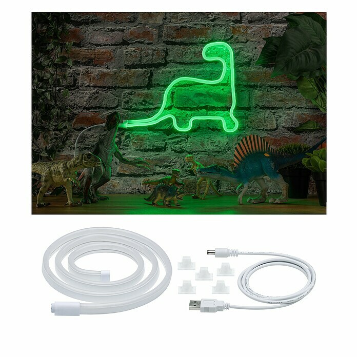 Paulmann LED-Band Neon Colorflex USB Strip (Länge: 1 m, Lichtfarbe: Grün) | BAUHAUS