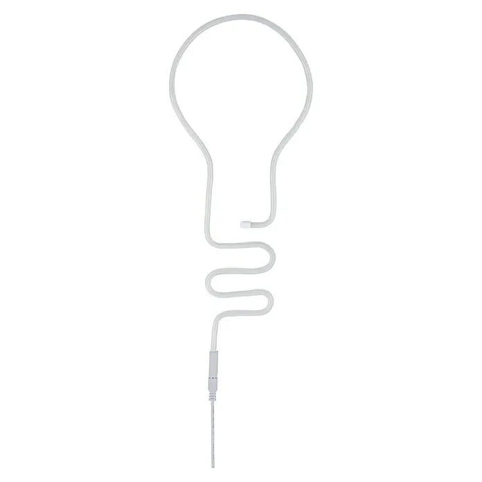 Paulmann LED-Band Neon Colorflex USB Strip - Länge: 1 m, Lichtfarbe: Gelb - Licht in Form einer Glühbirne. Die LED-Lampe hat einen USB-Anschluss, der zum Anschließen an eine Stromquelle verwendet werden kann.