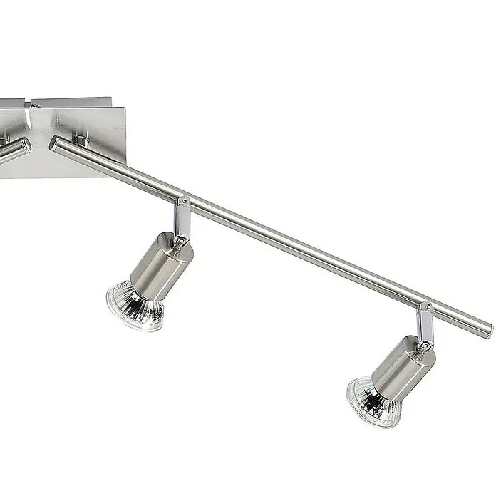 Tween Light Estima LED-Wandstrahler - 12 W, L x B x H: 80 x 74 x 16 cm, Stahl, Warmweiß, 4 Stk. - Deckenleuchte mit zwei Strahlern in gebürstetem Nickel-Finish. Die verstellbaren Spots sorgen für eine gezielte Beleuchtung im Raum.