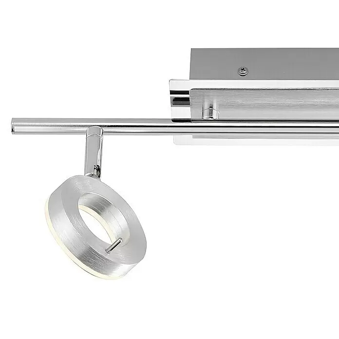 Paul Neuhaus Sileda LED-Deckenstrahler - 12 W, L x B x H: 50,5 x 18 x 19 cm, Aluminium matt, Warmweiß, Anzahl Leuchtmittel: 2 Stk. - Detailaufnahme