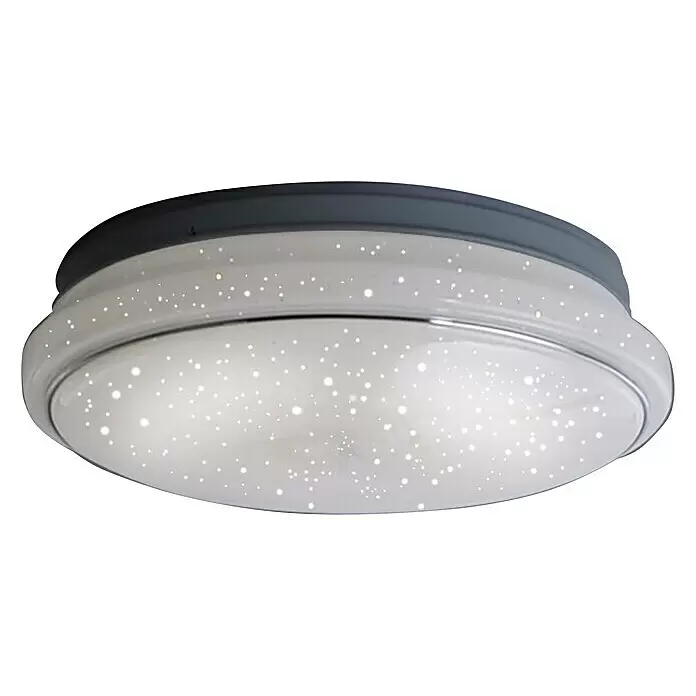Just Light LED-Deckenleuchte rund Jupiter - 17 W, Weiß, Warmweiß, Durchmesser: 350 mm - Diagonale Ansicht
