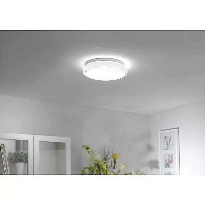 Just Light LED-Deckenleuchte rund Jupiter - 17 W, Weiß, Warmweiß, Durchmesser: 350 mm - Stimmungsaufnahme