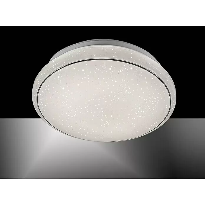 Just Light LED-Deckenleuchte rund Jupiter - 17 W, Weiß, Warmweiß, Durchmesser: 350 mm - Stimmungsaufnahme