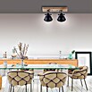 LeuchtenDirekt Samia Regleta (2 x 40 W, Color: Negro, L x An x Al: 44 x 22 x 22 cm)