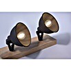 LeuchtenDirekt Samia Regleta (2 x 40 W, Color: Negro, L x An x Al: 44 x 22 x 22 cm)