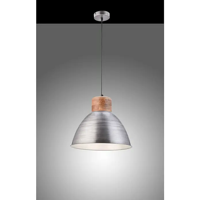Just Light Samia Pendelleuchte - Ø x H: 410 mm x 120 cm - Hängelampe aus Metall und Holz, die warmes Licht spendet. Das moderne Design passt gut zu verschiedenen Einrichtungsstilen.